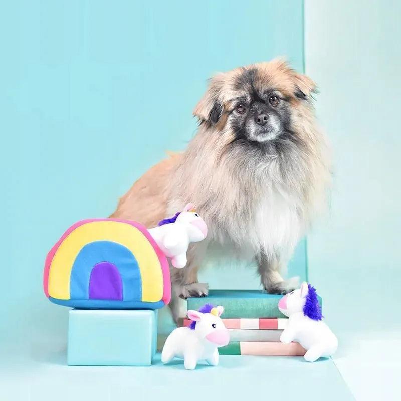 Unicorns in Rainbow Plush