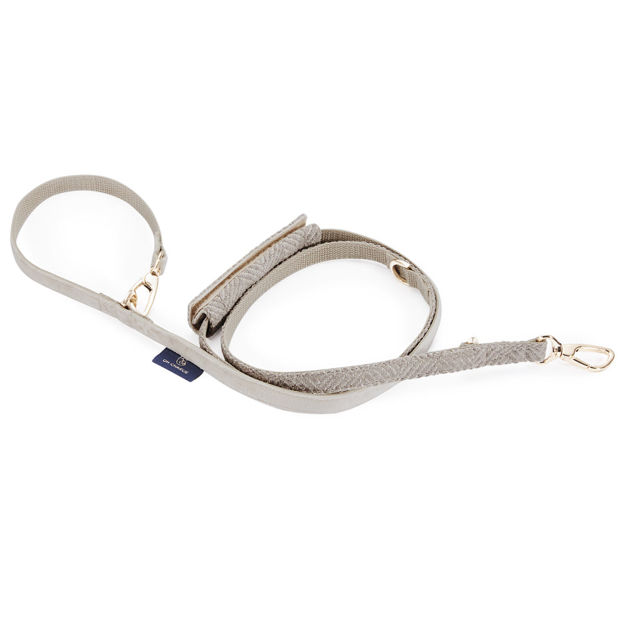 Luksusowa smycz dla psa Florence beżowa