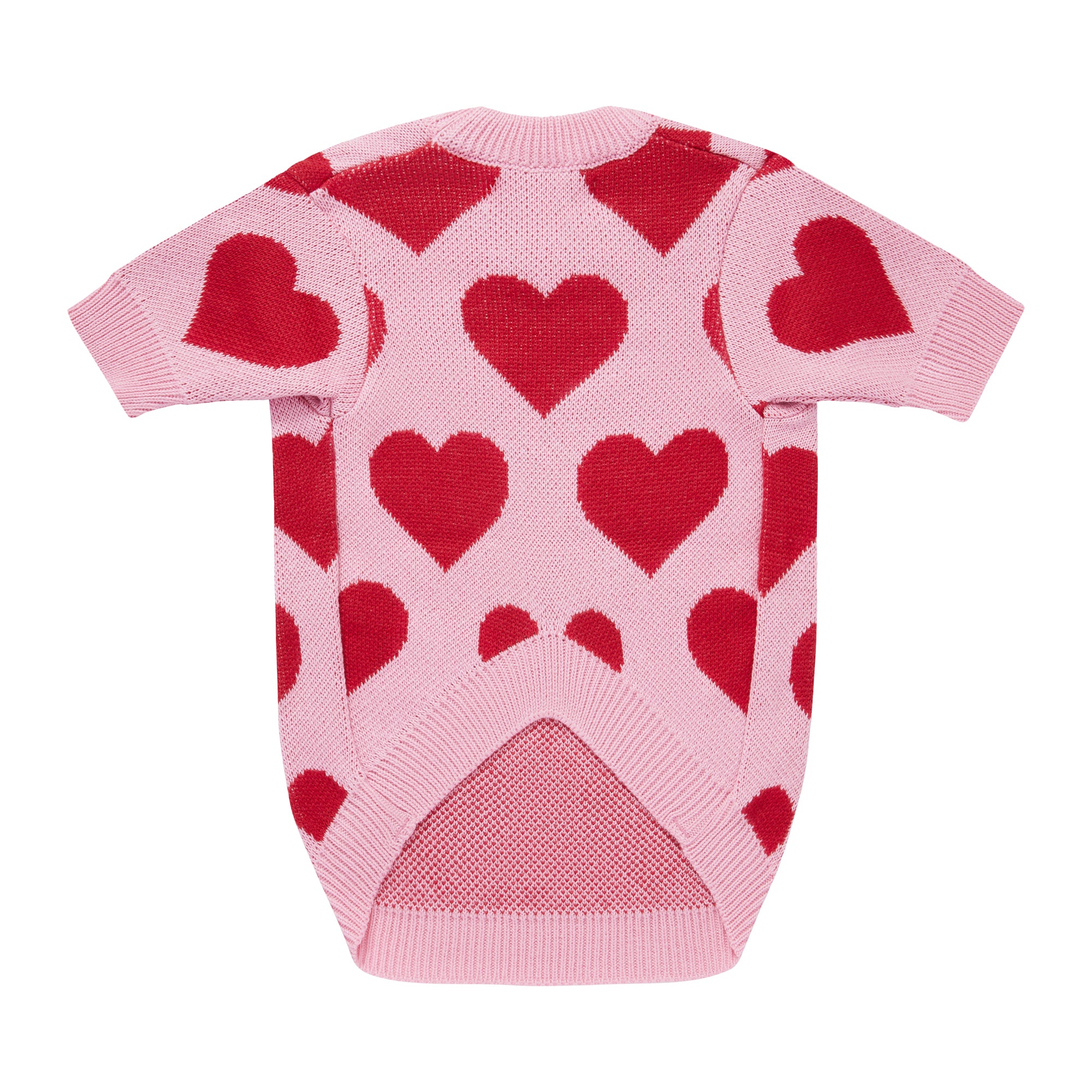 Różowy sweterek dla psa w serduszka