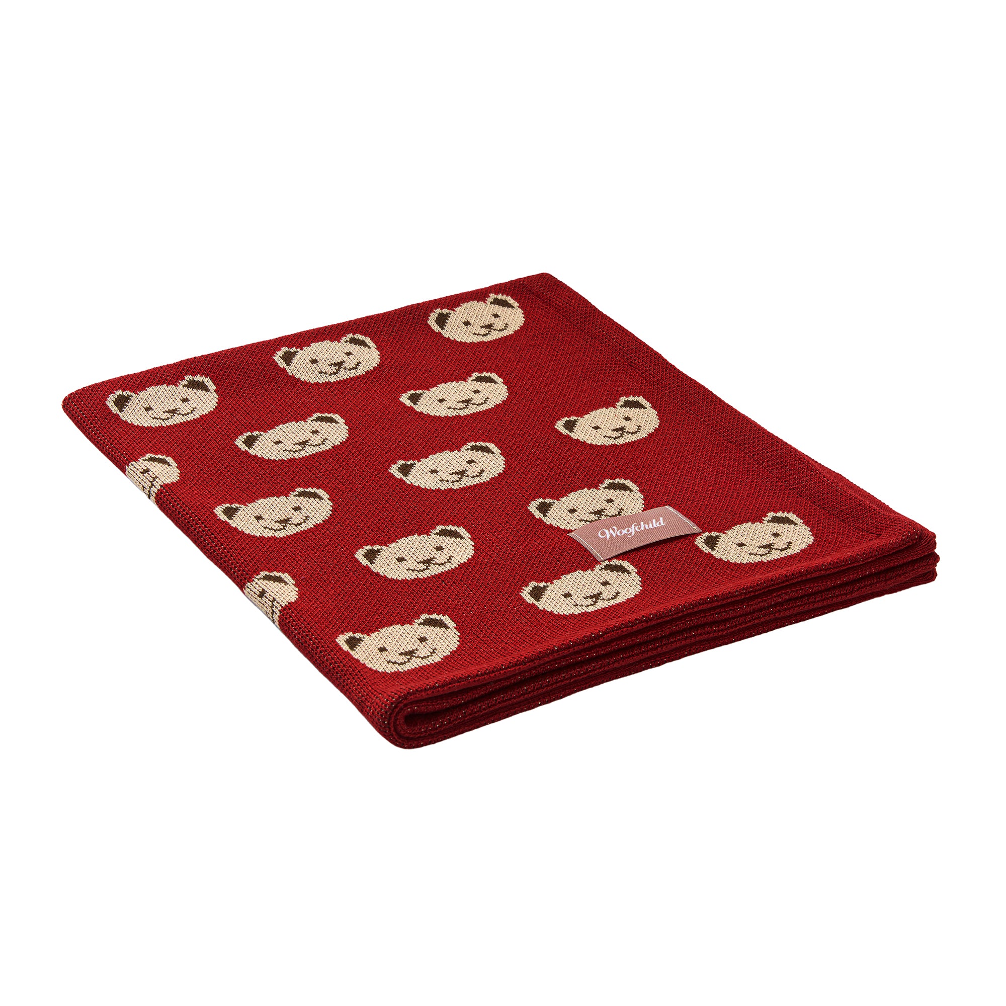 Kocyk burgundowy w misie