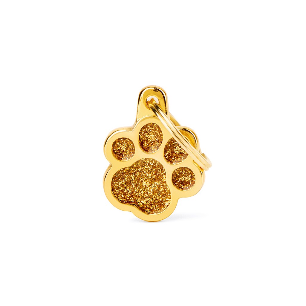 Adresówka personalizowana - Big Paw Shine Glitter Gold