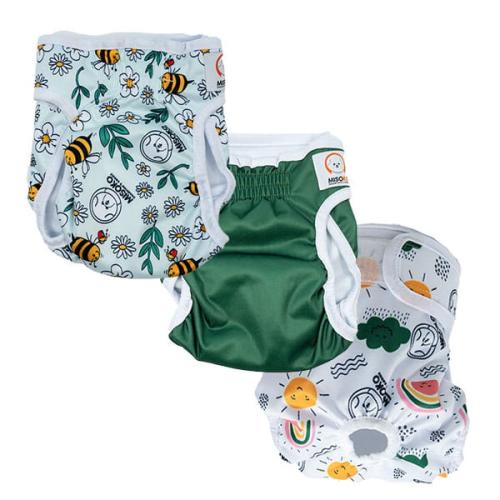 Majtki dla suczki na cieczkę, zestaw zielony 3 szt