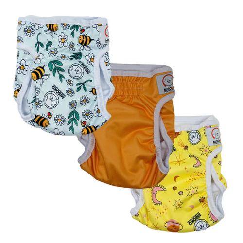 Majtki dla suczki na cieczkę, zestaw pomarańczowy 3 szt