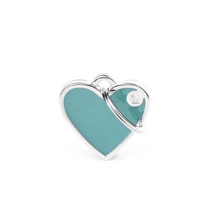 Personalized address tag - Blue heart