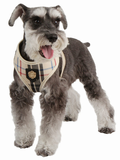 Ekskluzywne beżowe szelki kamizelki Junior