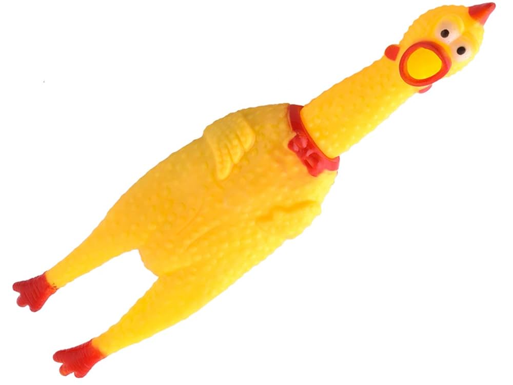 Gumowy Kurczak – piszcząca zabawka i gryzak dla psa