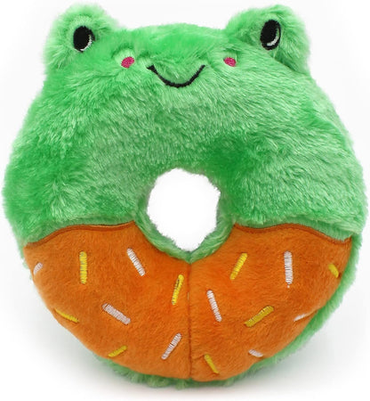 Plush Donat Frog Dog Toy