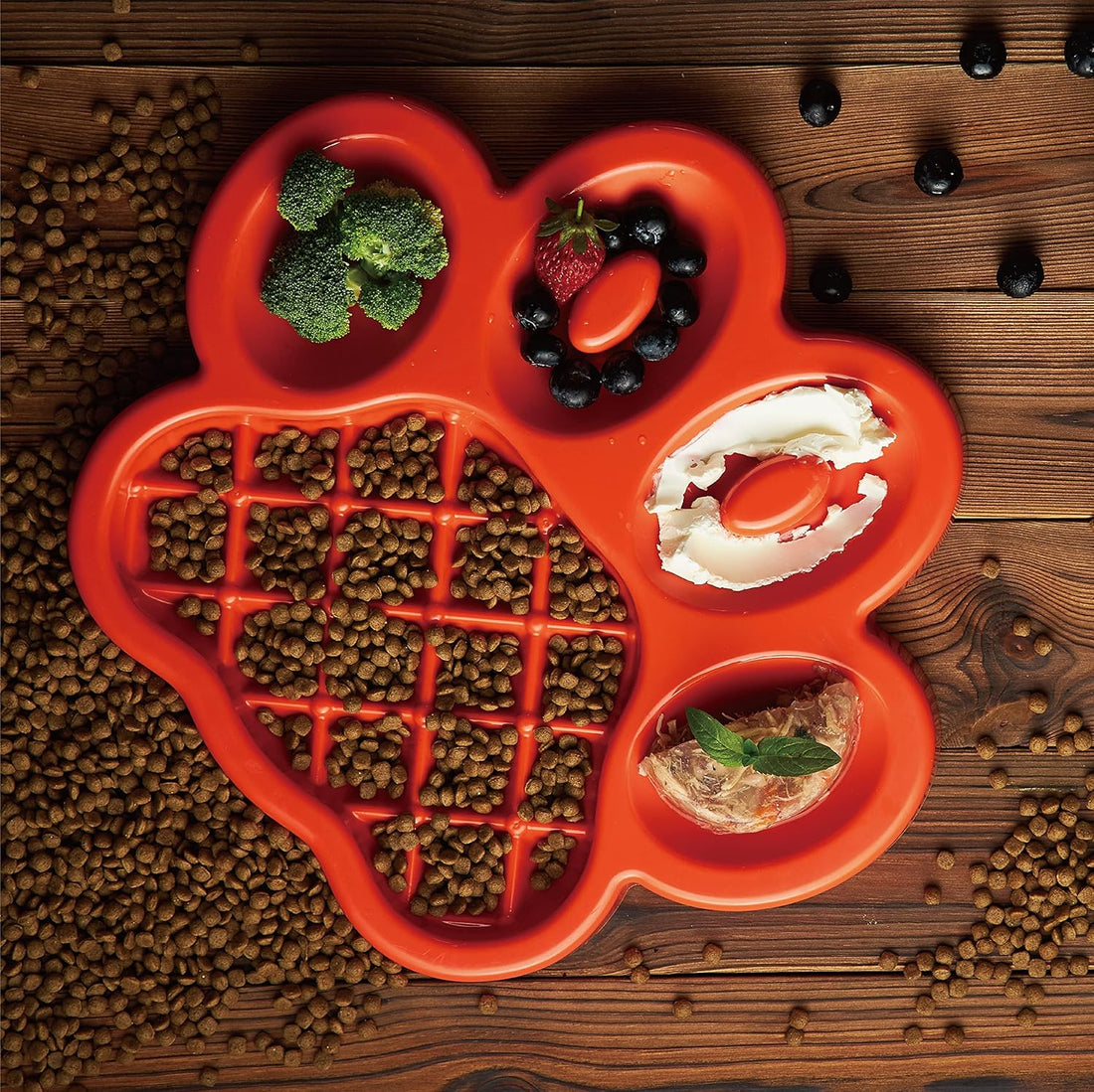 Paw Feeder Miseczka spowalniająca - pomarańczowa