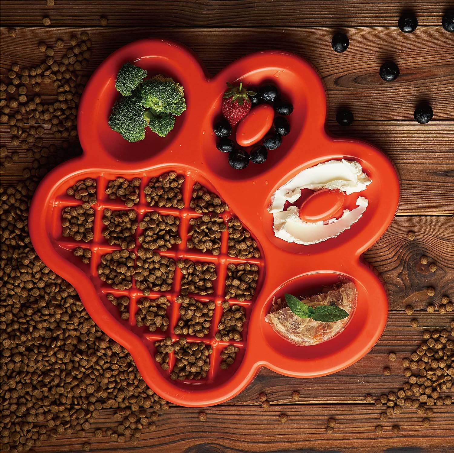 Paw Feeder Miseczka spowalniająca - pomarańczowa