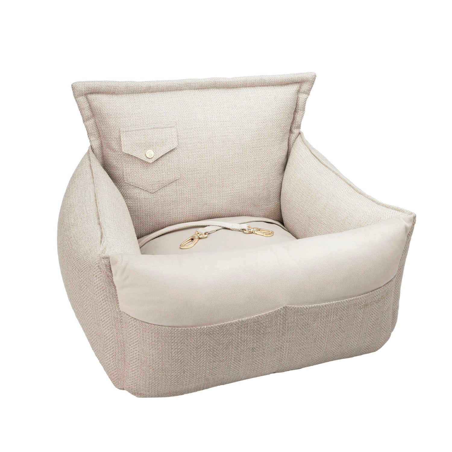 Winston Dog Car Seat, Dark Beige