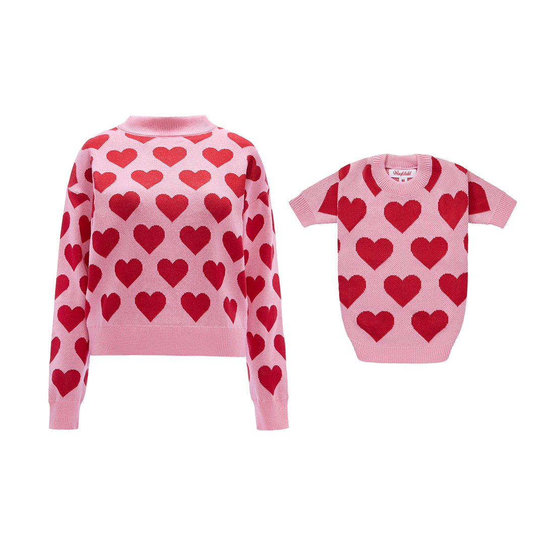 Zestaw matchy-matchy w serduszka