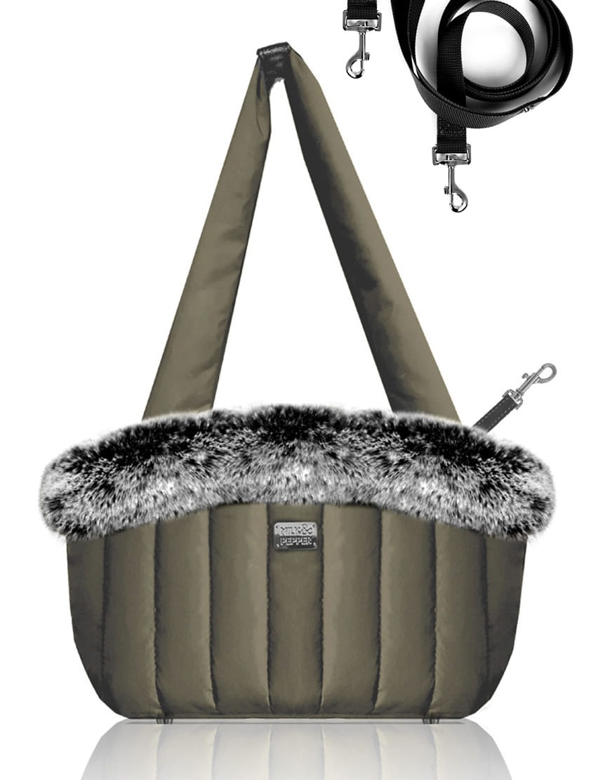 Luxury dog ​​bag, khaki 