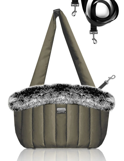 Luxury dog ​​bag, khaki 