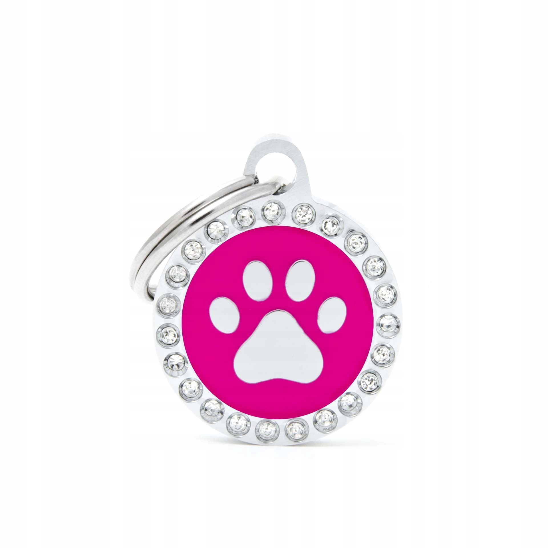 Adresówka personalizowana - Glam Kółko Łapka różowa