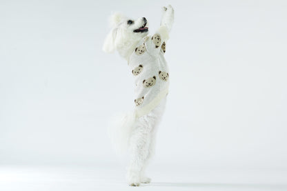 Kremowy sweterek dla psa w misie