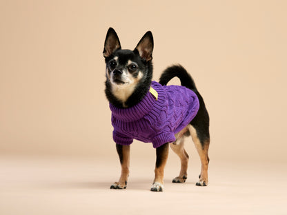 Woofy Alice Lilac sweterek z golfem dla psa