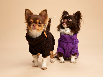 Woofy Chocolate Fondant sweterek z golfem dla psa