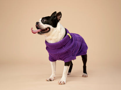 Woofy Alice Lilac sweterek z golfem dla psa