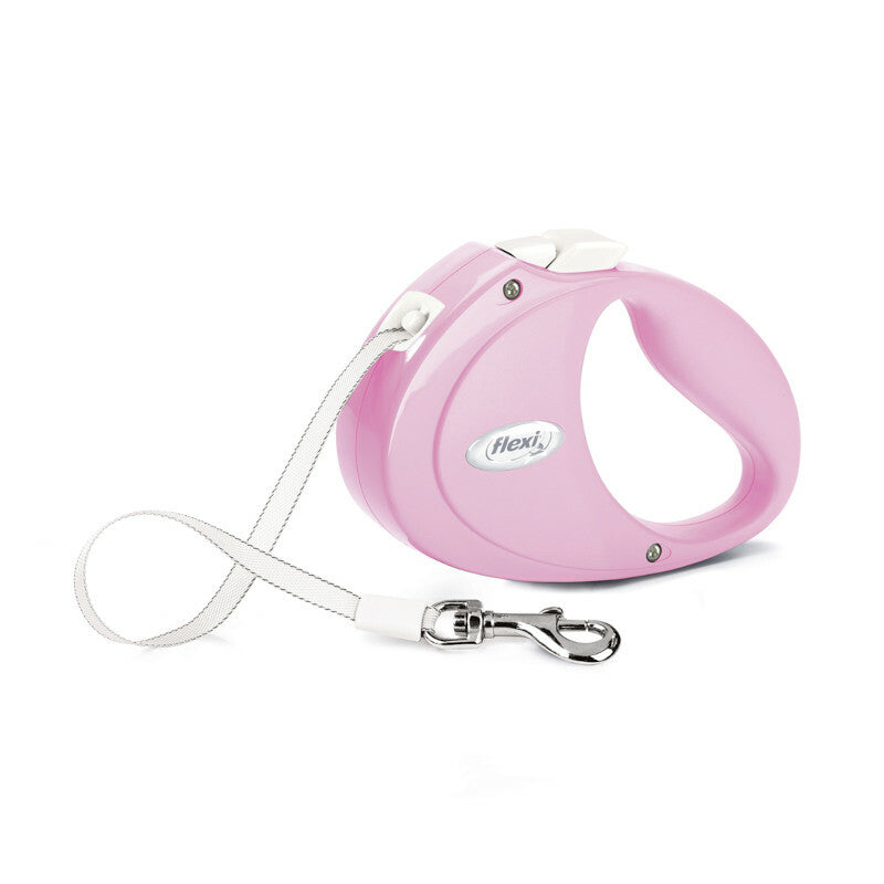 Puppy, smycz automatyczna dla szczeniaka, różowa