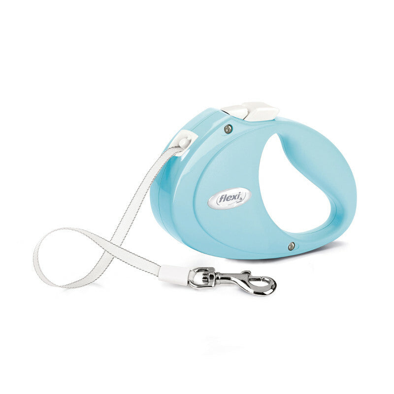 Puppy, smycz automatyczna dla szczeniaka, jasnoniebieska