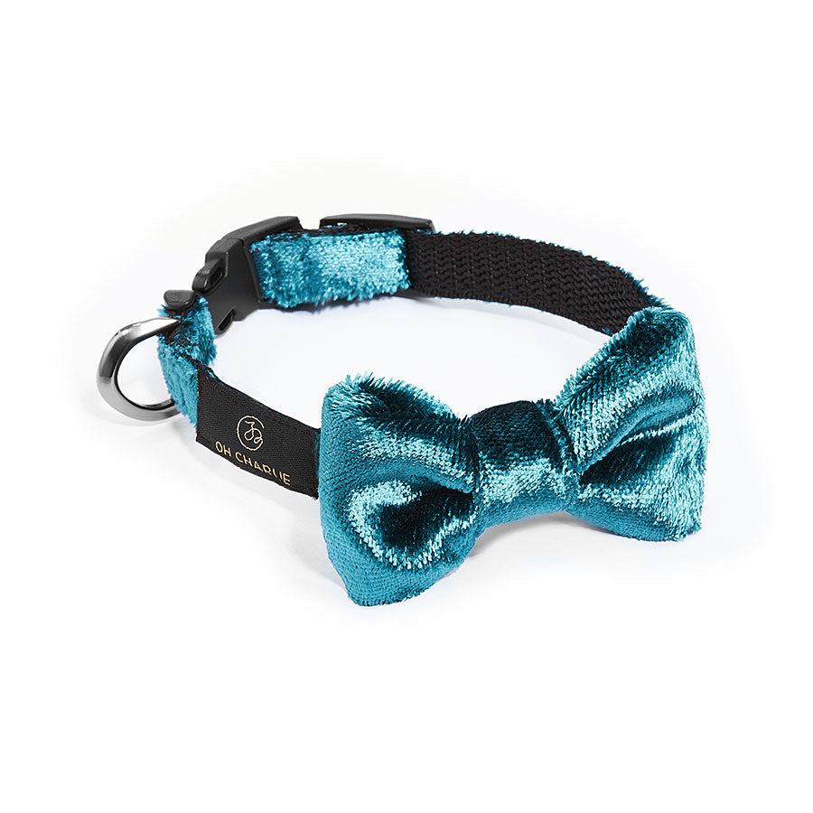 Glossy Dog Bow Tie, Emerald 