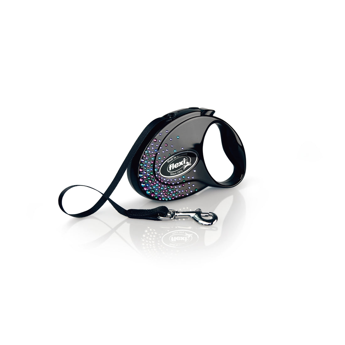 Ekskluzywna smycz Glamour Splash Mystic czarna