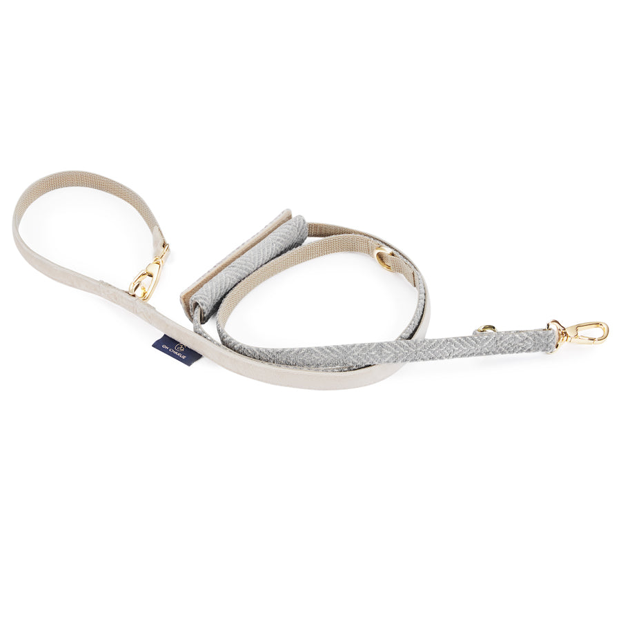 Luksusowa smycz dla psa Florence szara
