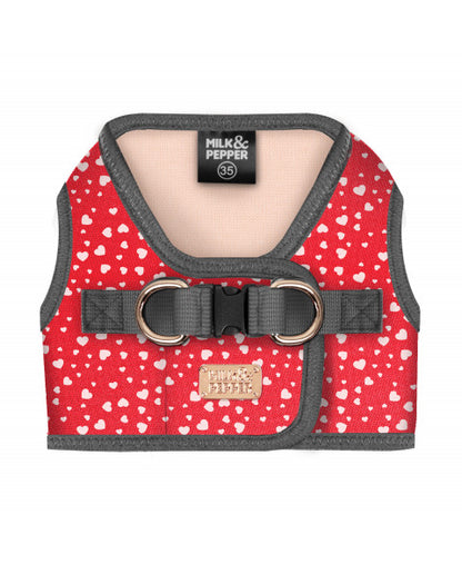 Sidonie luxury dog ​​harness with hearts