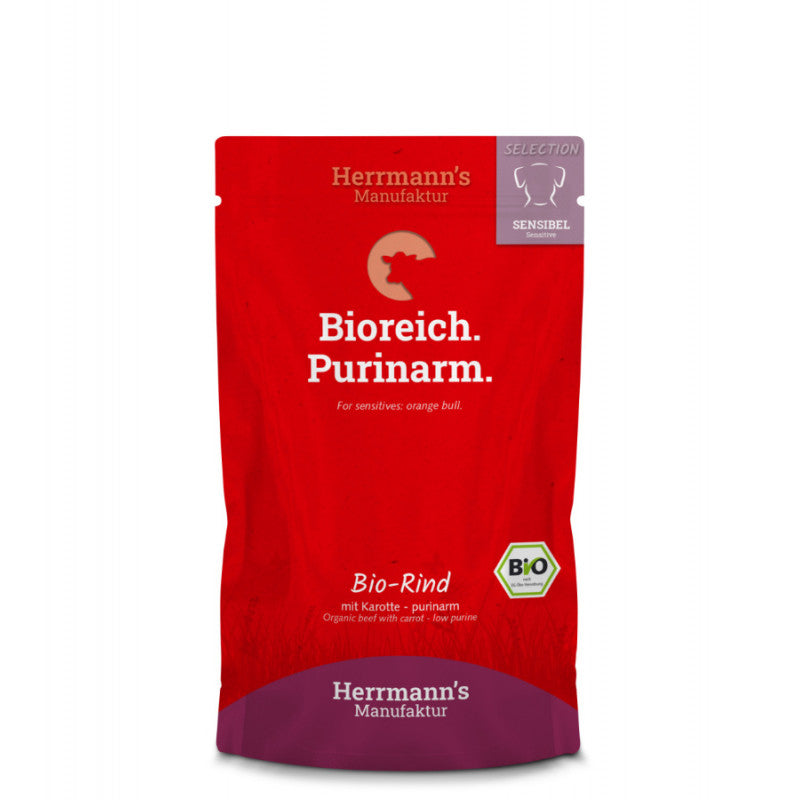 BIO wołowina karma mokra dla psa w saszetce 150g