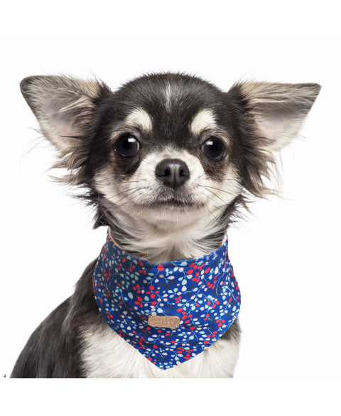 Ines Luxury Dog Bandana, Navy Blue