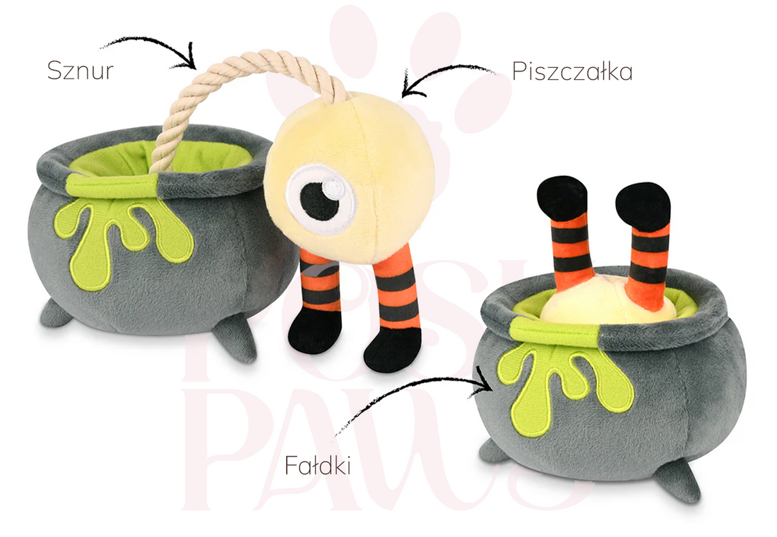 Poison Eye Plush Halloween Cauldron for Dogs 