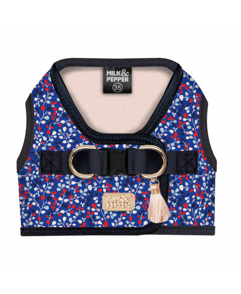 Luksusowe neoprenowe szelki dla psa Manon, niebieskie