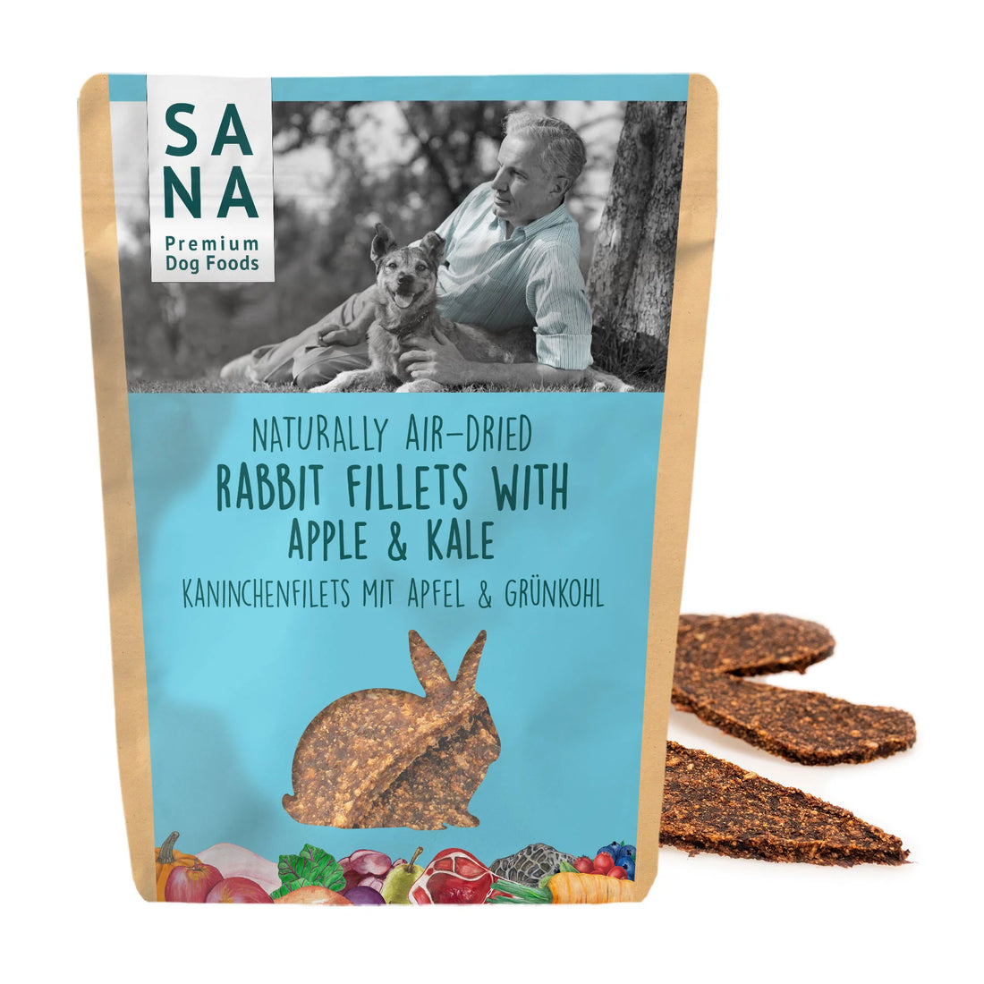 Filety z królika z jabłkiem i jarmużem 100g