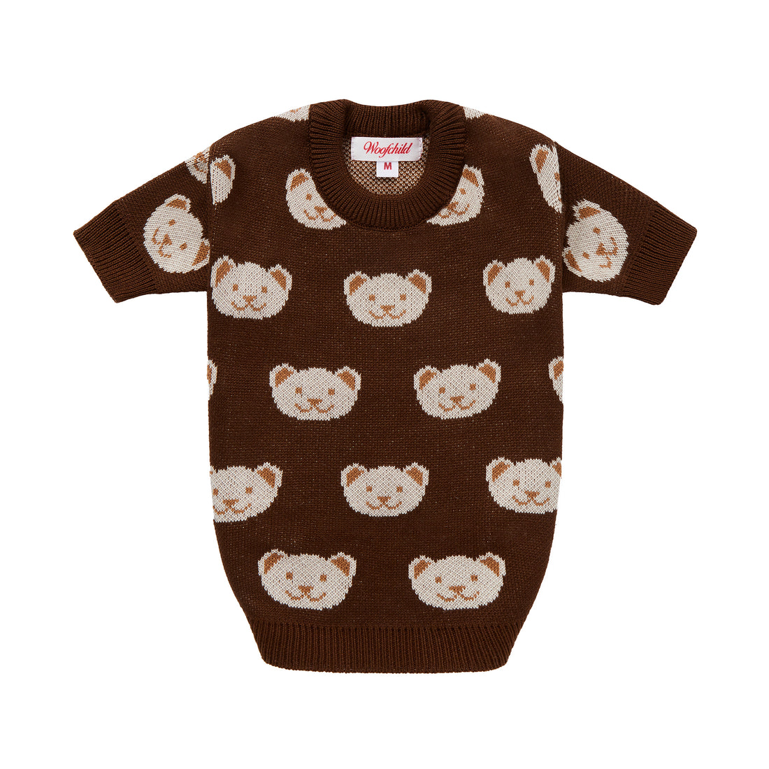 Chocolate sweater for a dog with bears