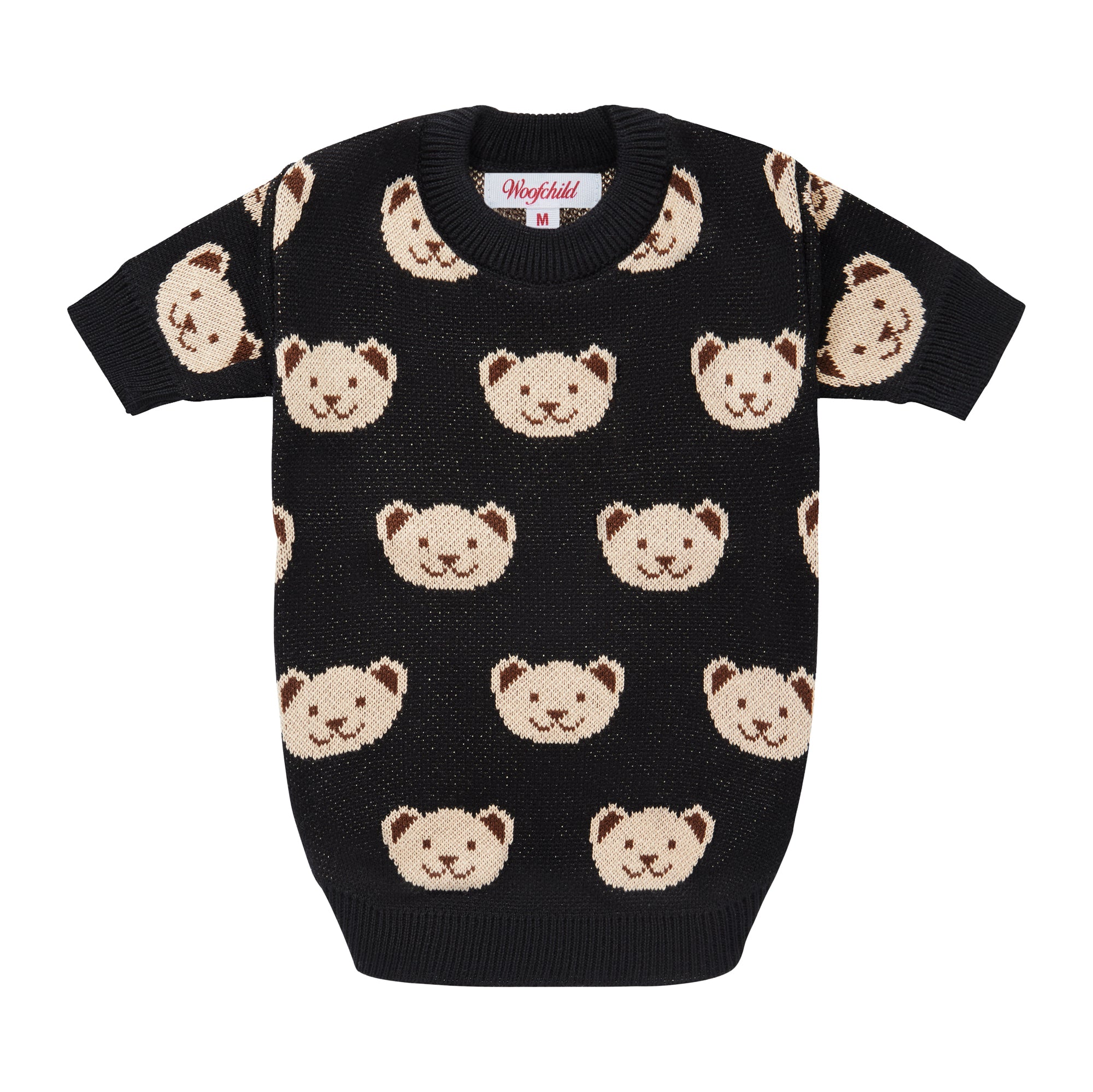 Czarny sweterek dla psa w misie