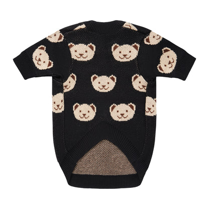 Czarny sweterek dla psa w misie