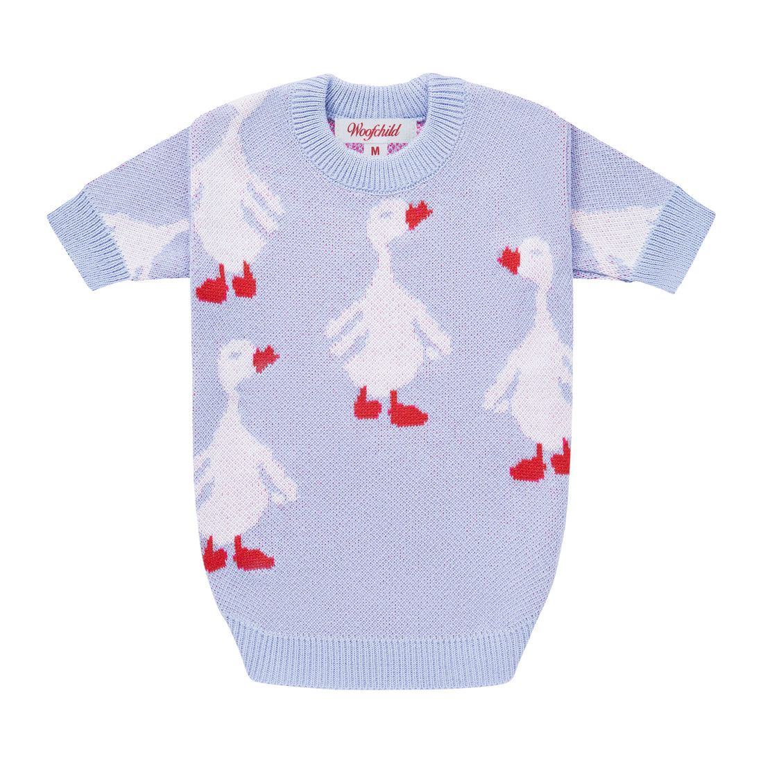 Liliowy sweterek dla psa w gęsi