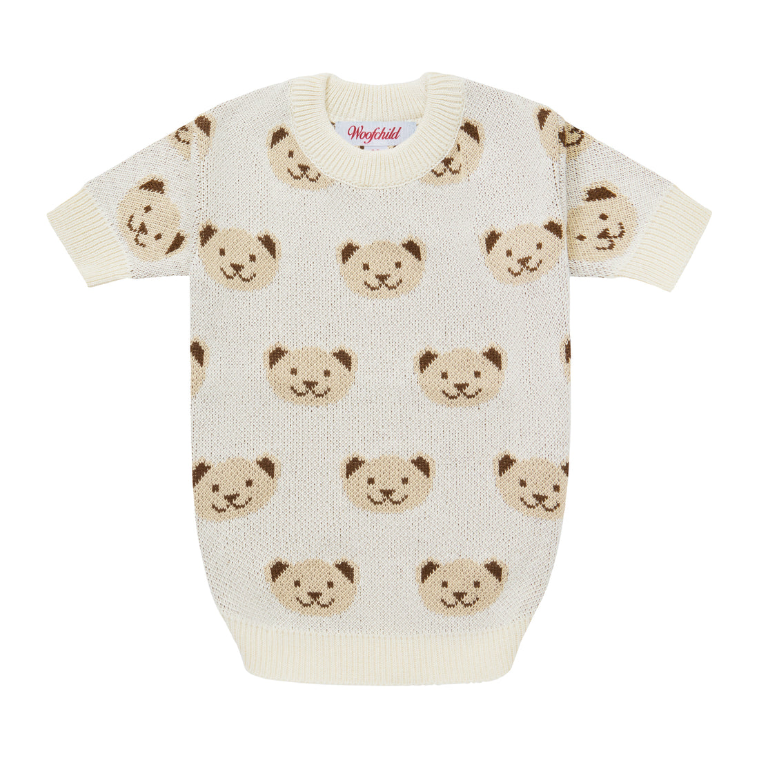 Kremowy sweterek dla psa w misie