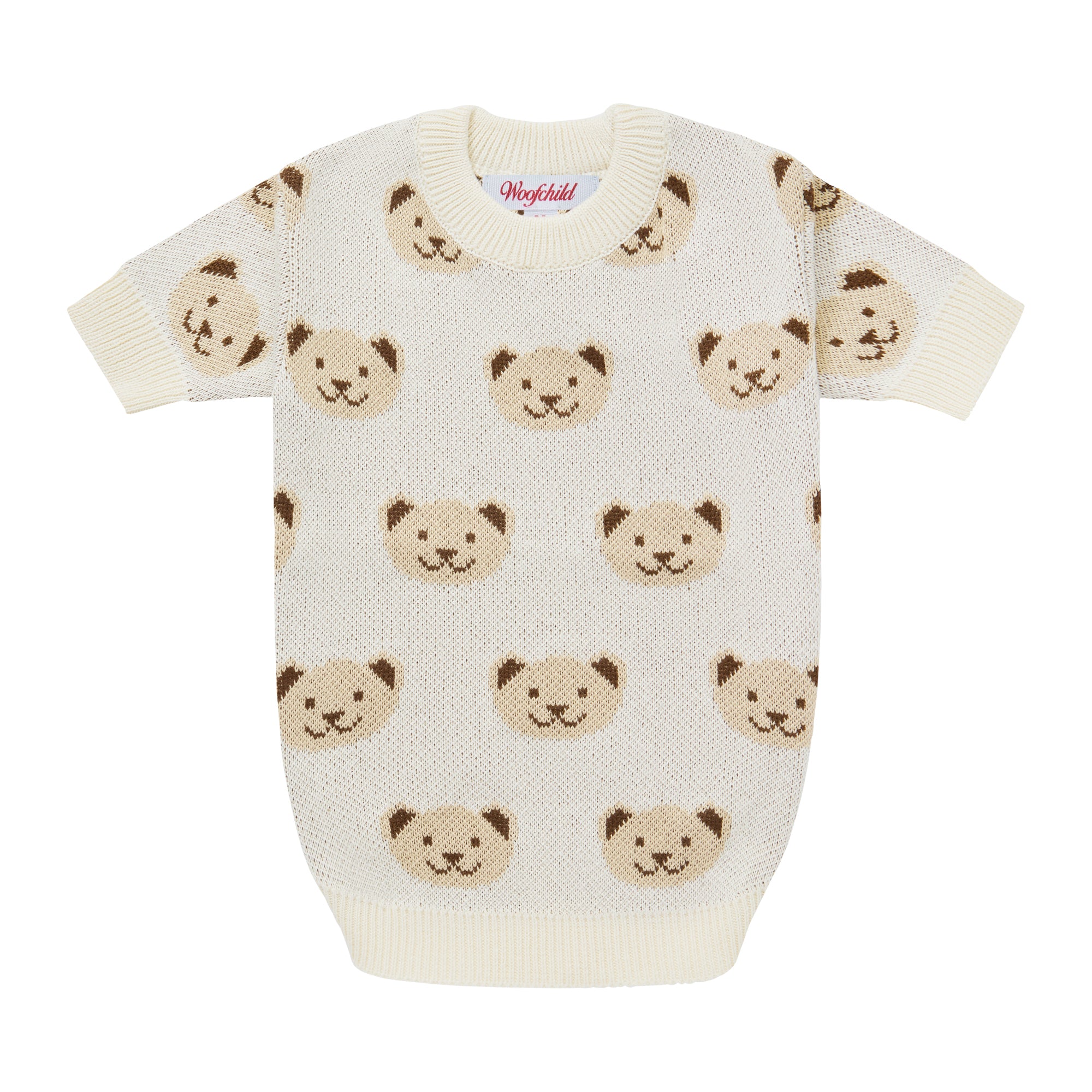 Kremowy sweterek dla psa w misie