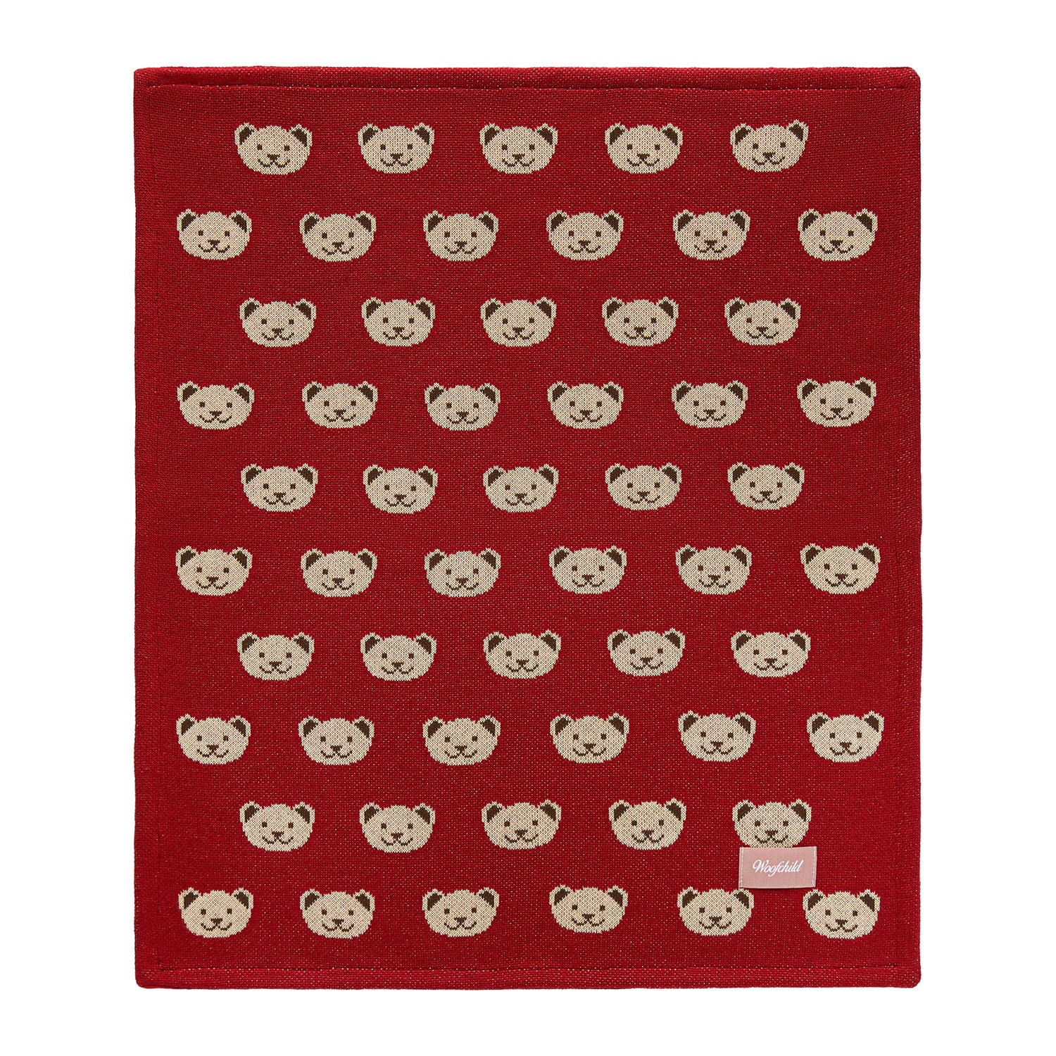 Kocyk burgundowy w misie