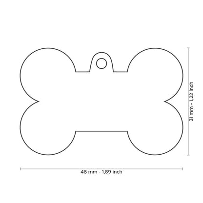 Adresówka personalizowana - srebrna kość Tiffany &amp; Dog