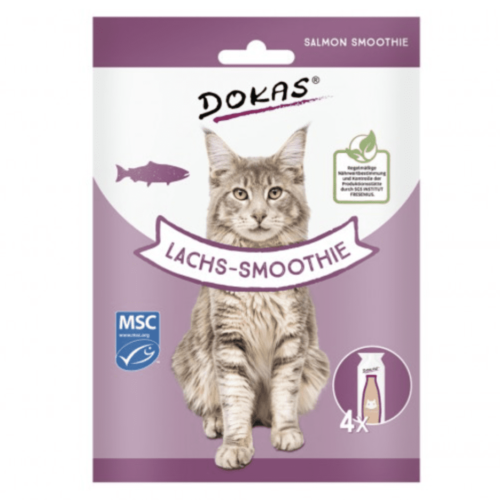 Dokas - Smoothie łosoś, dla kota, 4x30g
