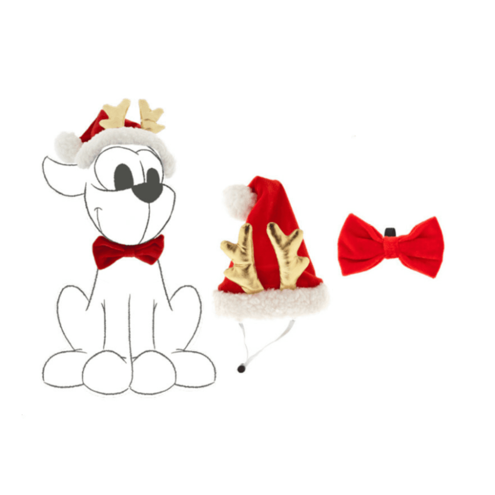 Ferribiella - Świąteczny zestaw dla psa czapka i muszka