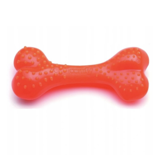 Comfy - Gryzak dla psa w kształcie kości o zapachu mięty, kolor pomarańczowy